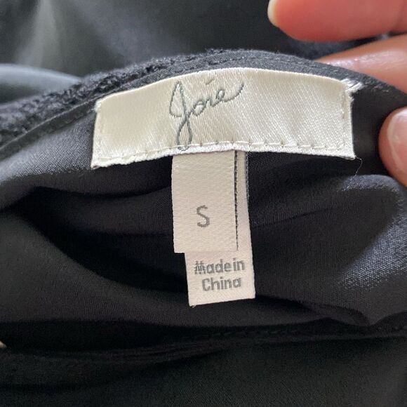 Joie Black Silk Lace Trimmed Mini Spaghetti Strap Fiorato Slip Dainty Dress - Picture 9 of 10